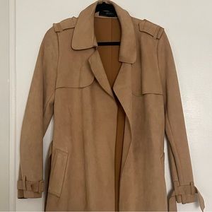 ZARA Suede Trench Coat! Almost Brand New! Size M